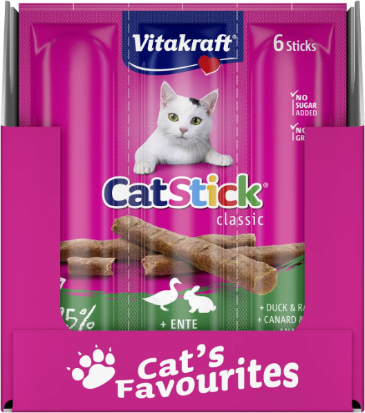 Vitakraft Catstick Classic con anatra & coniglio snack per gatto