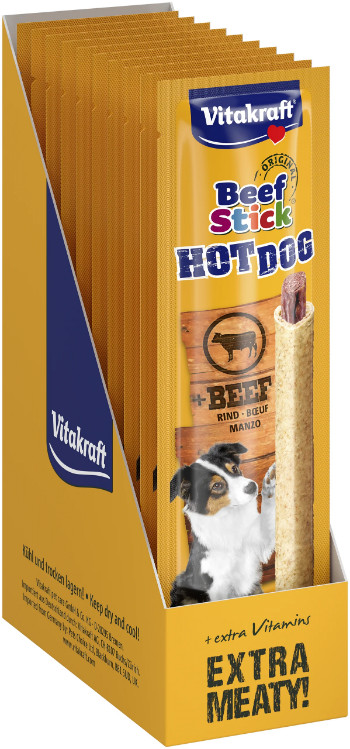 Vitakraft Beefstick Hot Dog met rund hondensnack