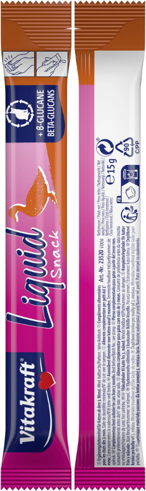 Vitakraft Liquid Snacks con anatra per gatto (6 x 15g)