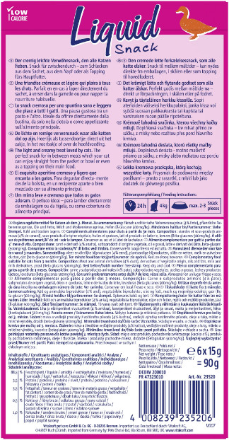 Vitakraft Liquid Snacks con anatra per gatto (6 x 15g)