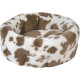 Animal Boulevard Cow Plush cuccia a bordi alti bianca/moka