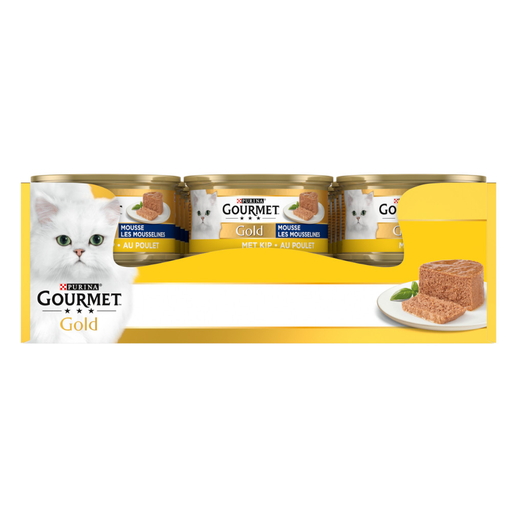 Gourmet Gold Mousse con pollo cibo umido per gatti (85 g)