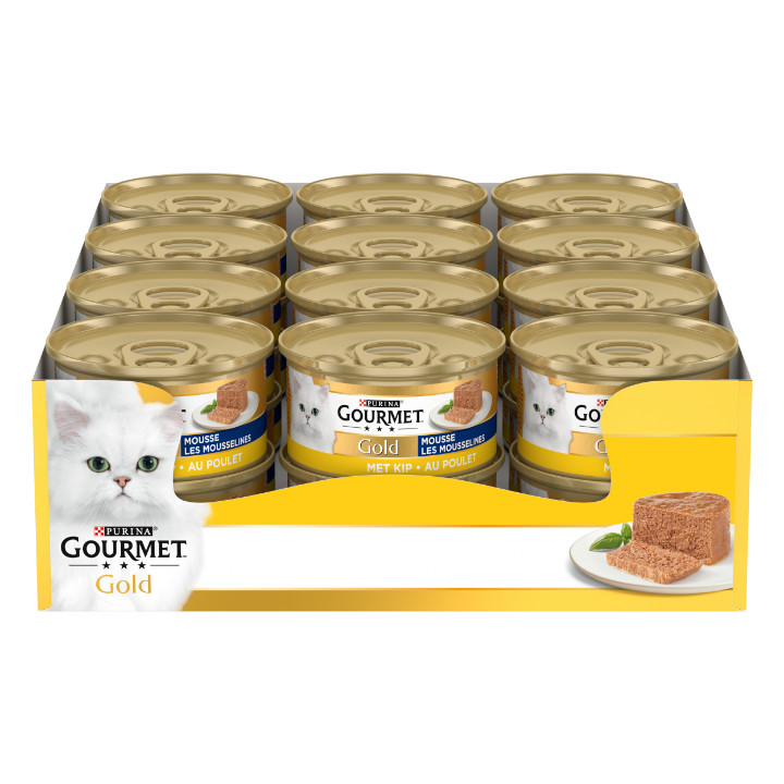 Gourmet Gold Mousse con pollo cibo umido per gatti (85 g)
