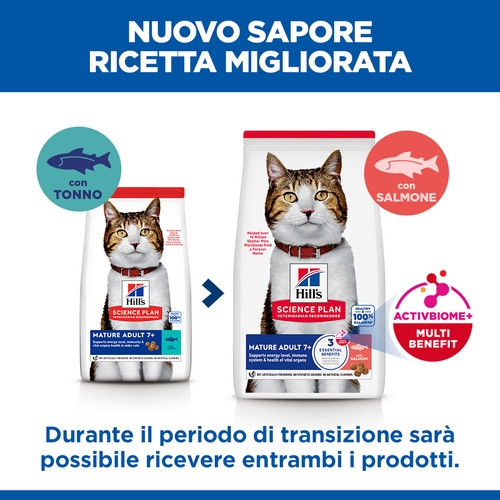 Hill's Mature Adult 7+ con tonno per gatto