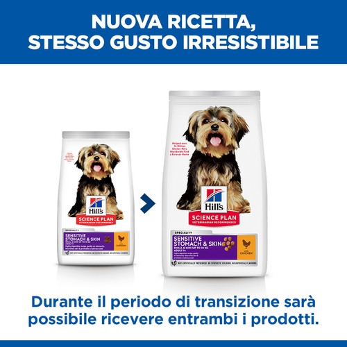 Hill´s Adult Sensitive Stomach & Skin Small & Mini Pollo per cane