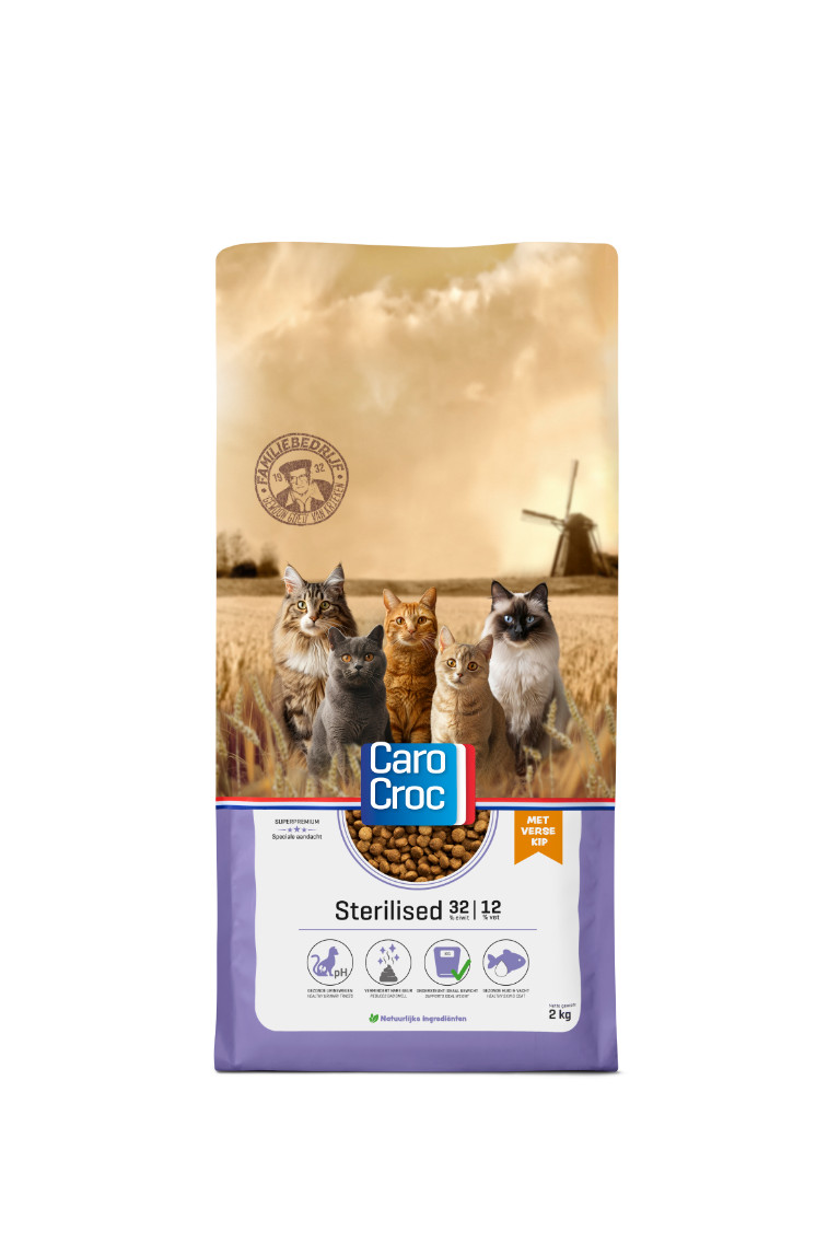 Carocroc 32/12 Sterilised met kip kattenvoer