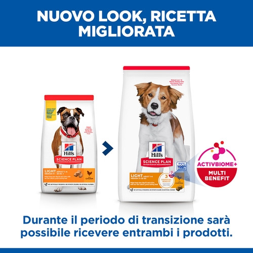 Hill's Adult Light Medium con pollo per cane