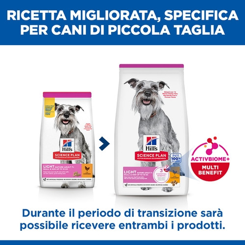 Hill's Mature Adult Light Small & Mini con pollo per cane