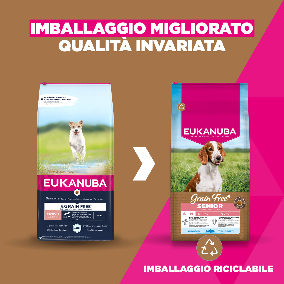 Eukanuba Senior Small & Medium met oceaanvis graanvrij hondenvoer