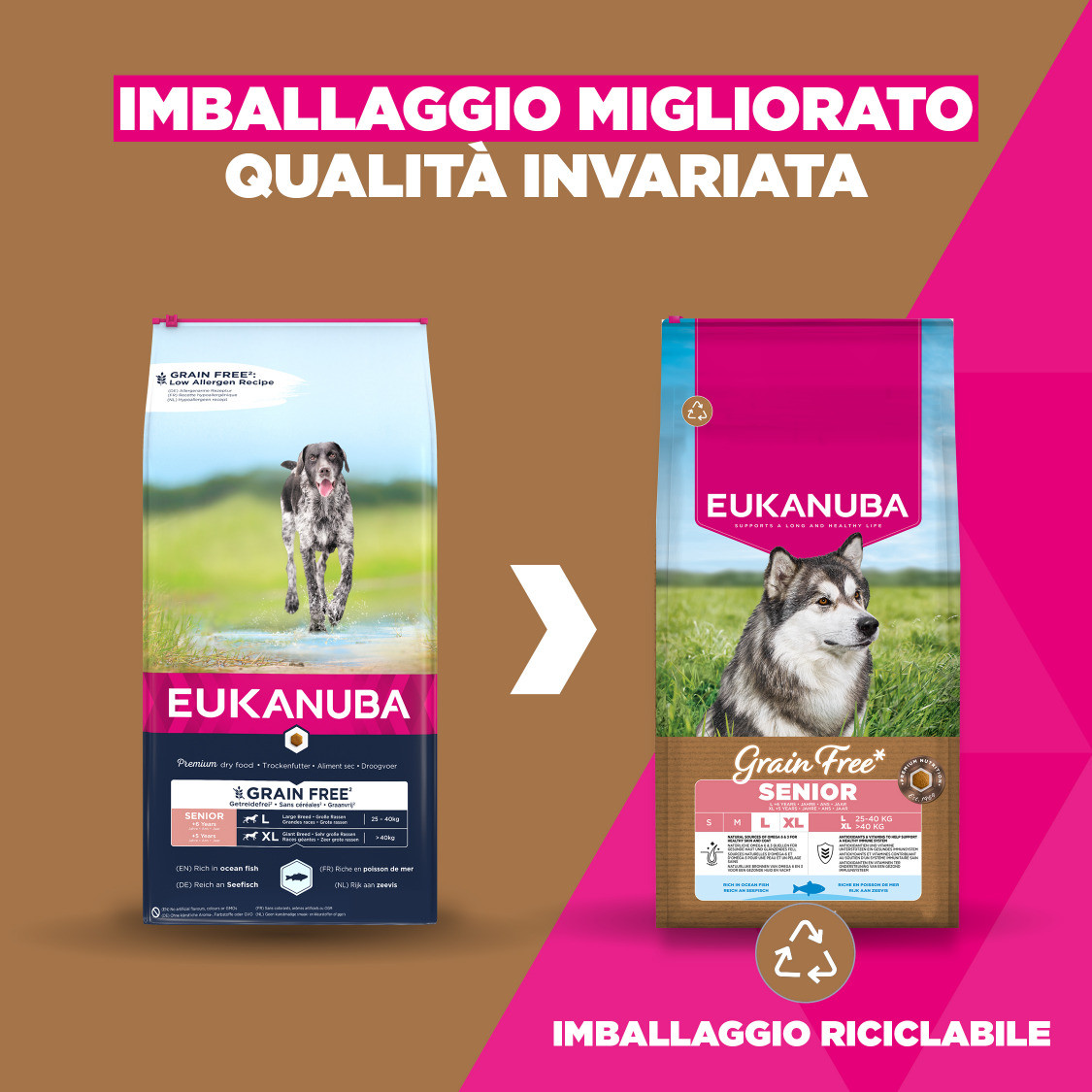 Eukanuba Senior Large met oceaanvis graanvrij hondenvoer