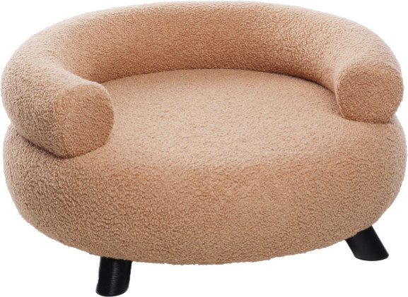 Sofa Dudo ligstoel rond voor hond en kat beige
