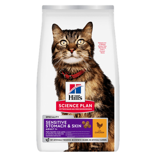 Hill's Adult Sensitive Stomach & Skin con pollo per gatto