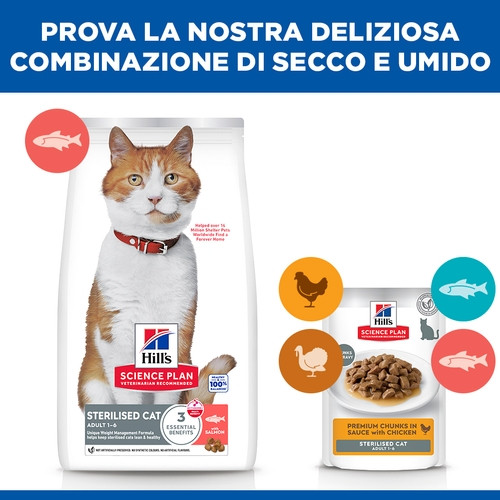 Hill's Adult Sterilised Cat met zalm kattenvoer