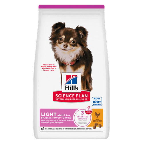 Hill's Adult Light Small & Mini con pollo per cane