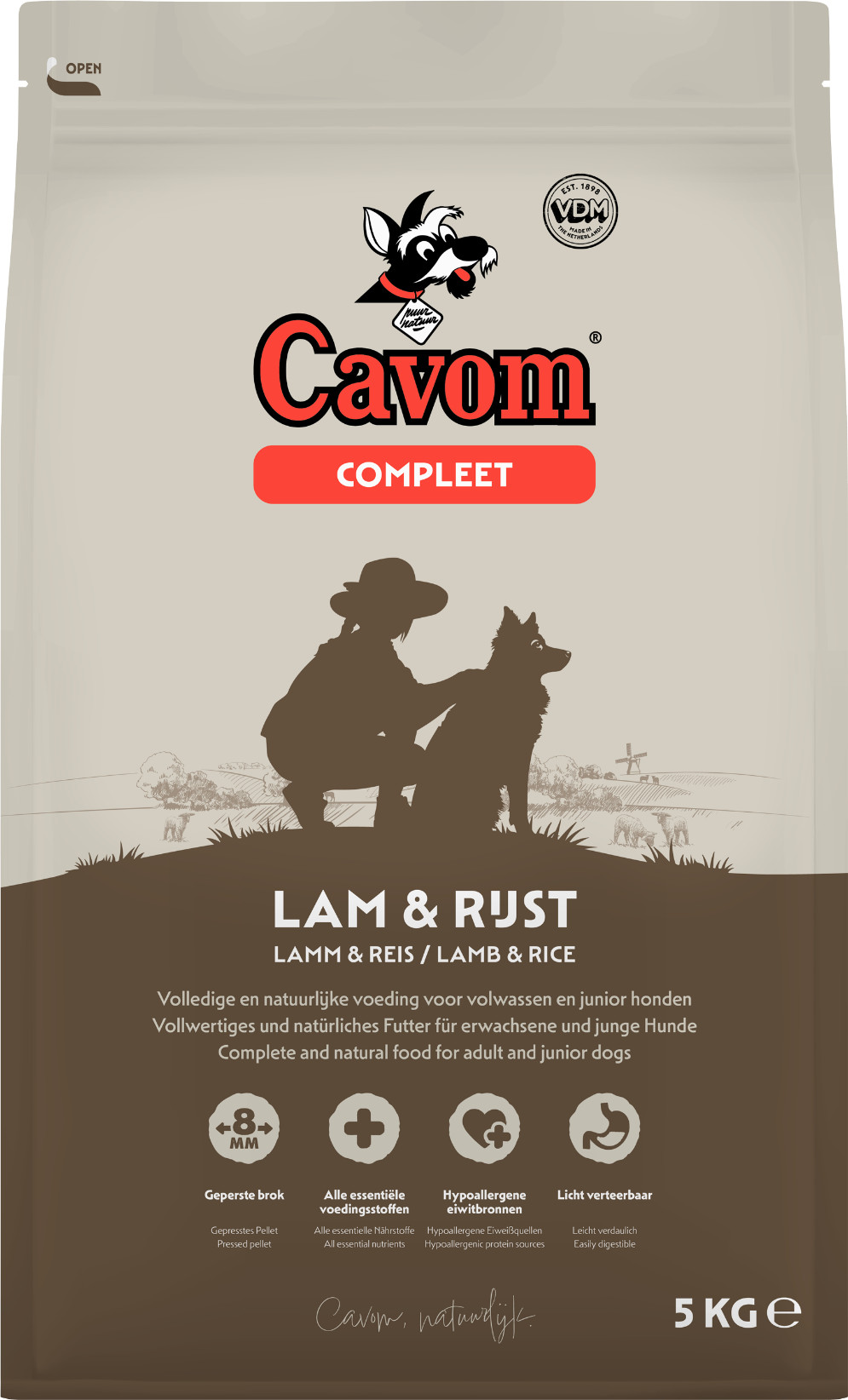 Cavom Compleet con agnello e riso per cani