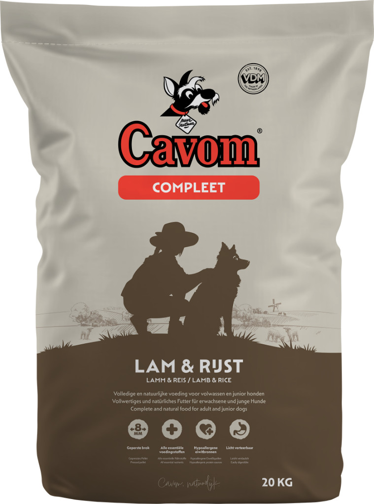Cavom Compleet con agnello e riso per cani