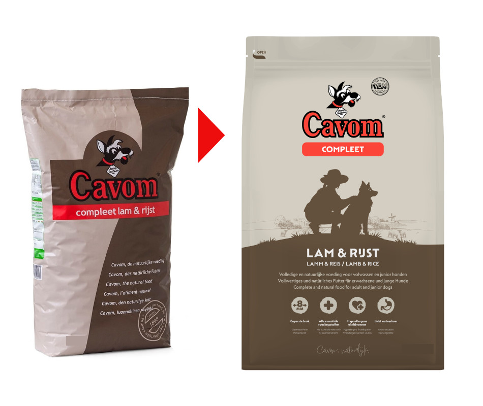 Cavom Compleet con agnello e riso per cani