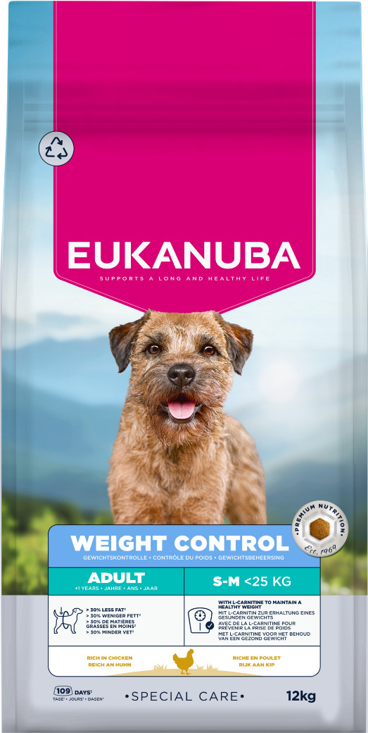 Eukanuba Special Care Adult Small Medium Weight Control per cane