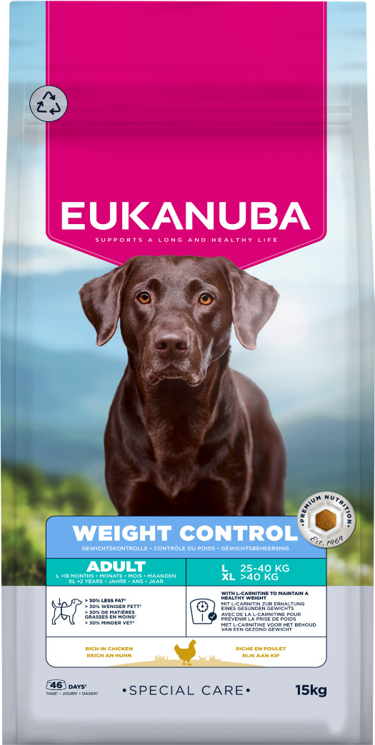 Eukanuba Special Care Adult Large / Extra Large Weight Control per cane