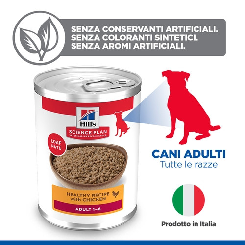 Hill's Adulto con pollo umido per cane (scatola 370 g)