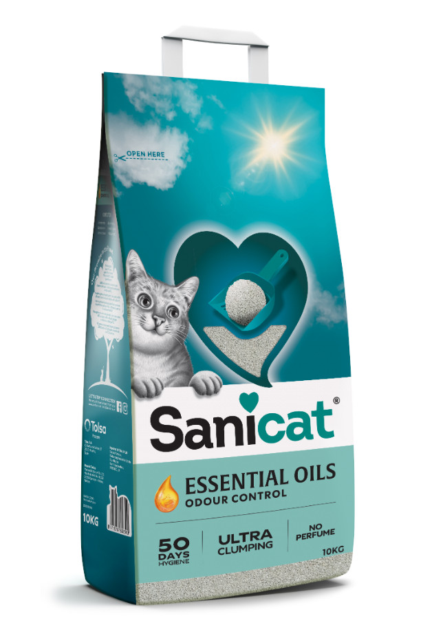 Sanicat Essential Oils Ultra Clumping geurloze kattenbakvulling