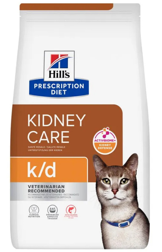 Hill's Prescription Diet K/D Kidney Care con salmone per gatti