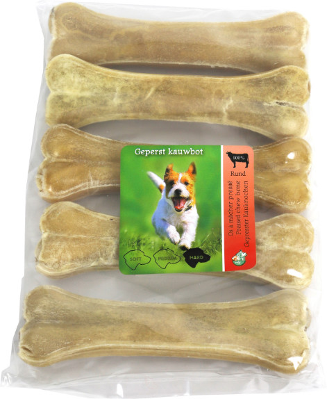 Osso di pelle di bufalo pressata 16 cm per cane