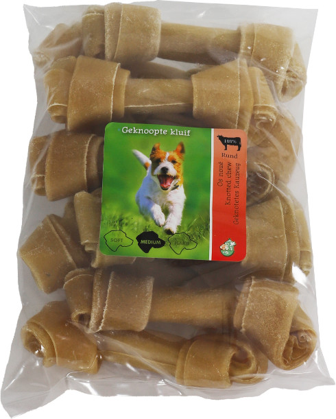 Brekz pelle bovina - osso con nodi snack da masticare per cane 13 cm