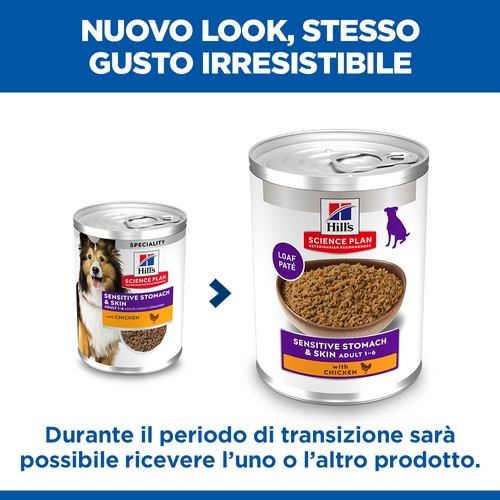 Hill's Adult Sensitive Stomach & Skin nat hondenvoer met kip blik