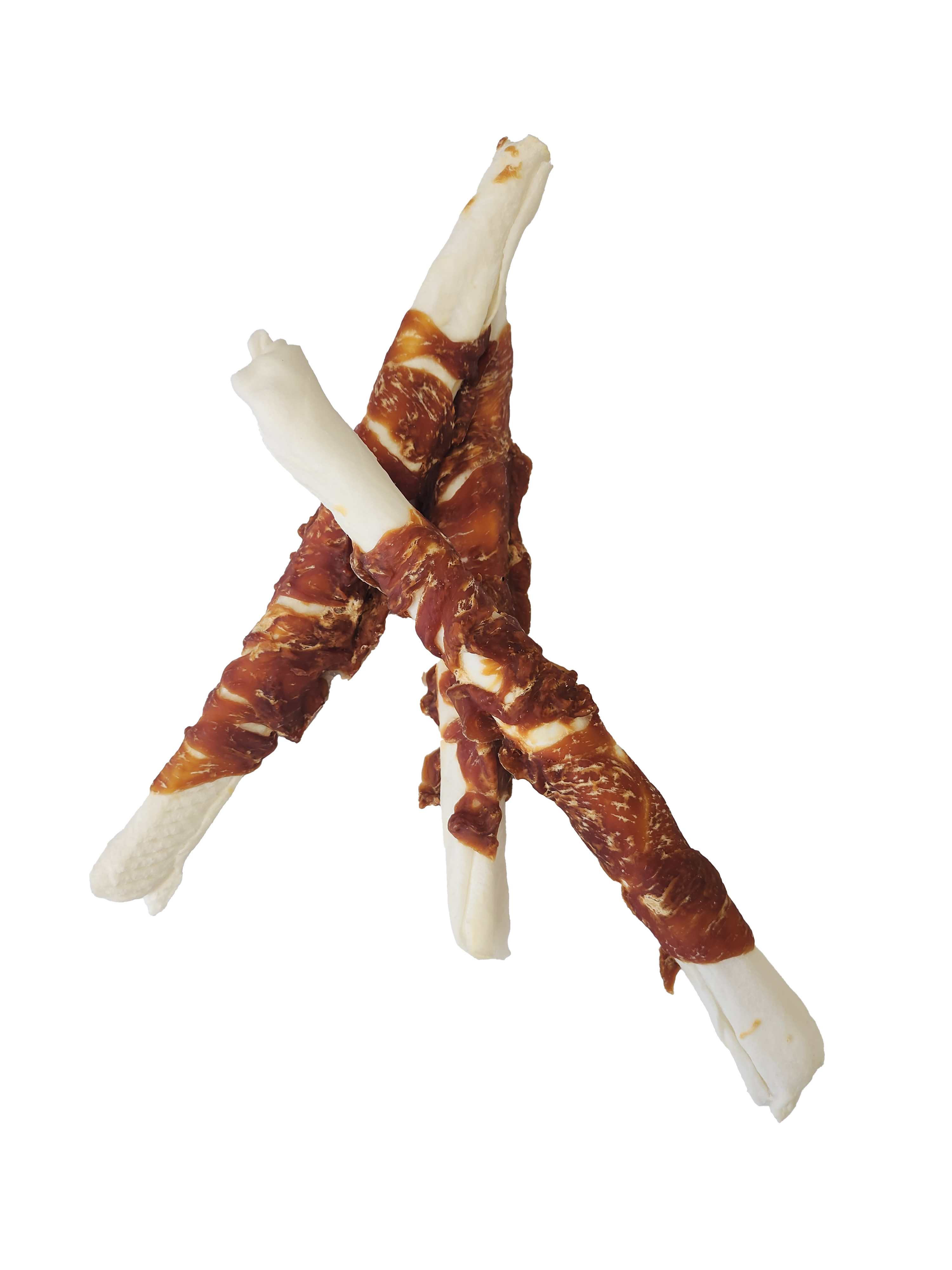 Brekz Rawhide bastoncini pelle di bovina con pollo per cane (28 cm)