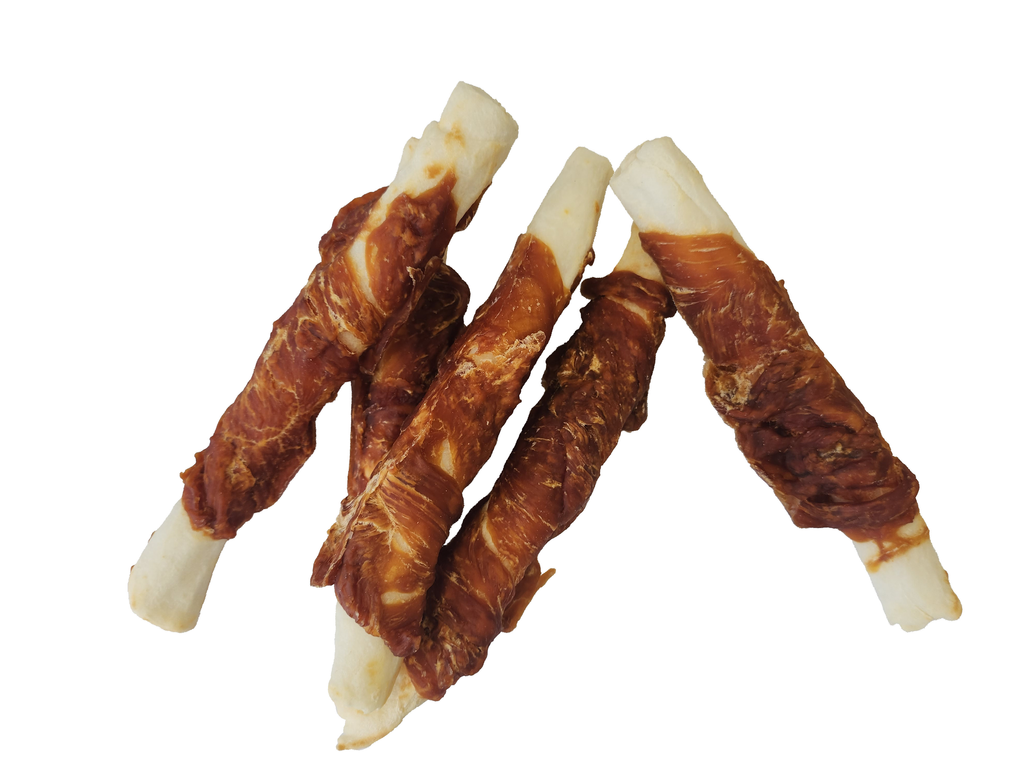 Brekz Rawhide bastoncini pelle di bovina con pollo per cane (17 cm)