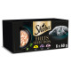 Sheba Filets Selezione pollo, pesce-gamberetti, salmone-tonno cibo umido per gatti multipack (vaschette 60 g)