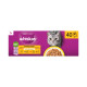 Whiskas 1+ Pollame Selezione in gelatina cibo umido per gatti multipack (bustine 85 g)