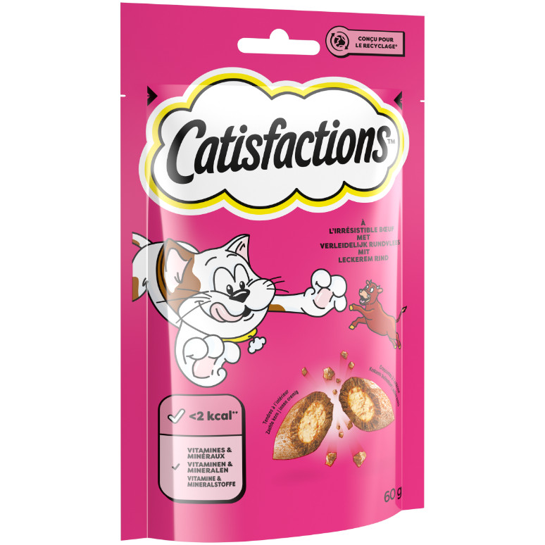 Catisfactions met rund kattensnack