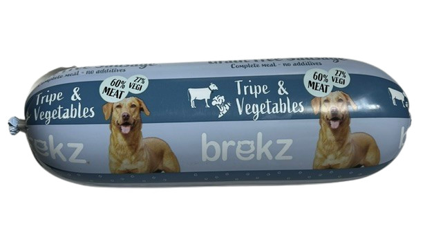 Brekz graanvrije worst pens, kip en groenten voor de hond (600 g)