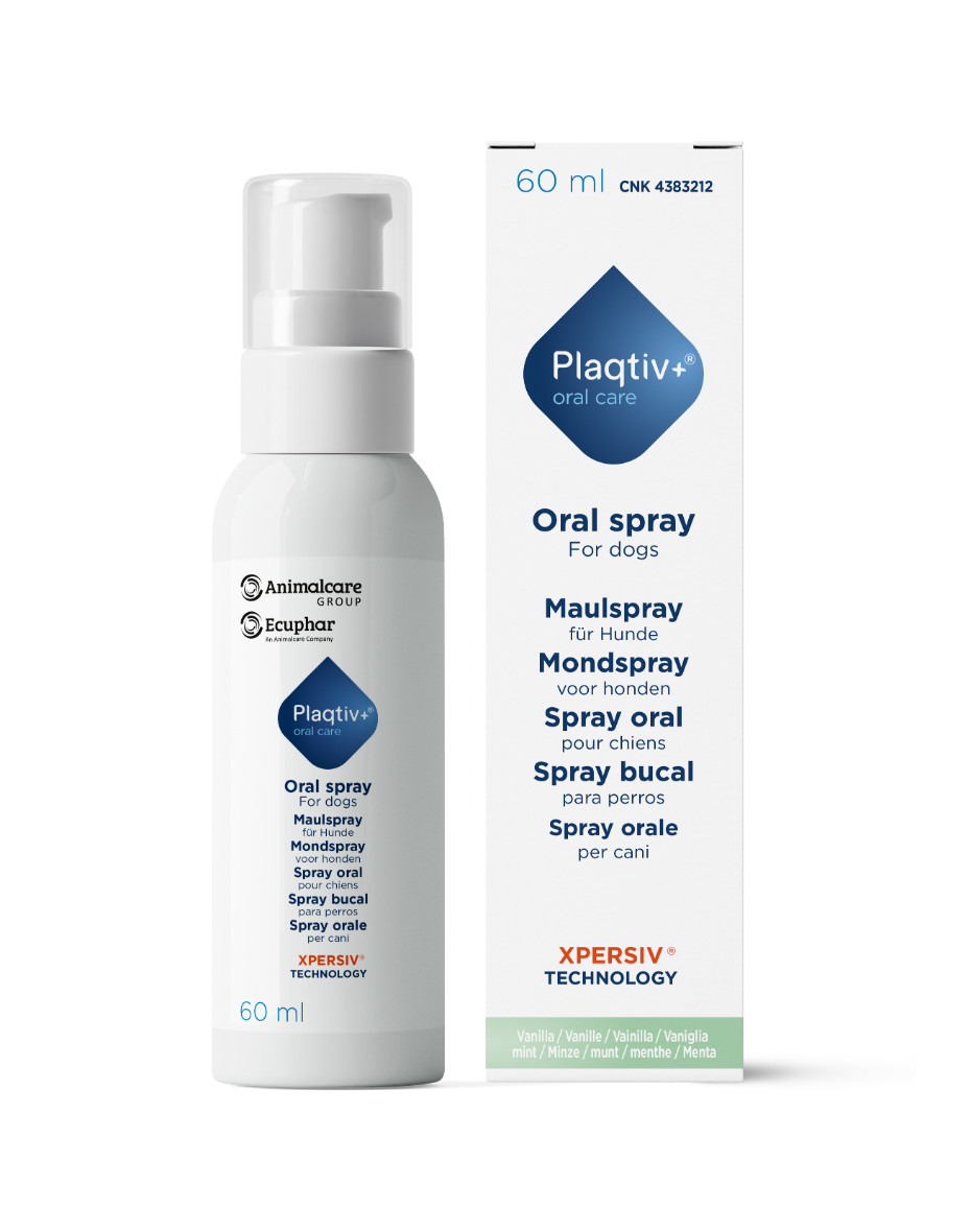 Plaqtiv+ Oral Care Mondspray met vanille en munt voor de hond