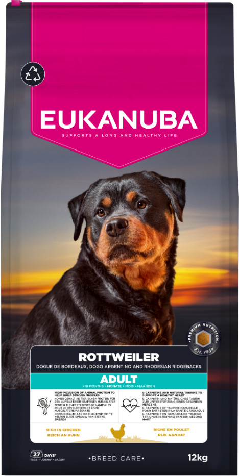 Eukanuba Rottweiler Adult per cane