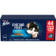 Felix Le Ghiottonerie Selezione Pesce in gelatina con tonno, salmone, merluzzo e platessa cibo umido per gatti (jumbopack)
