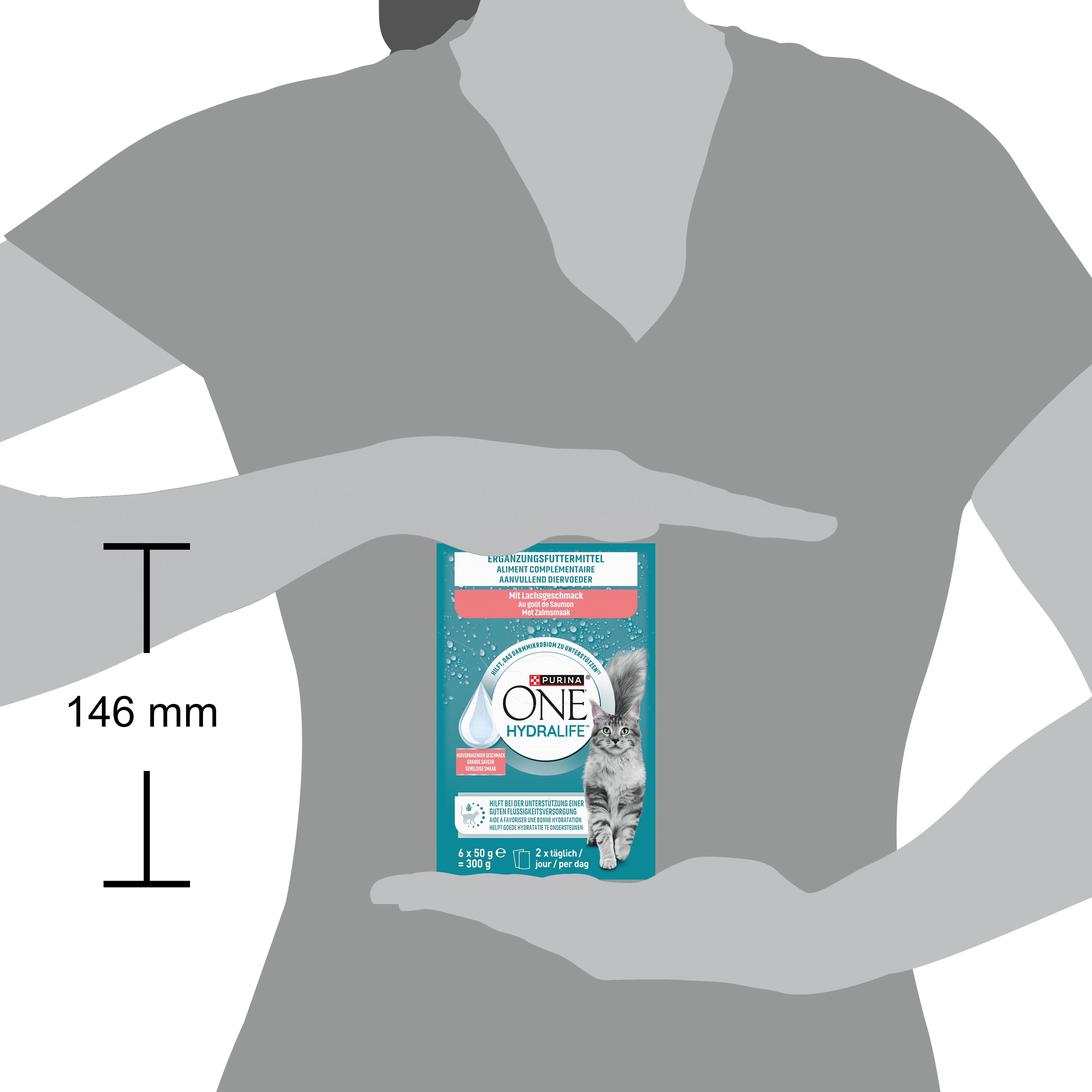 Purina One Hydralife met zalm natvoer kat