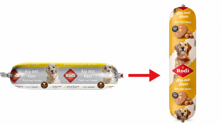Rodi con pollo e formaggio per cane