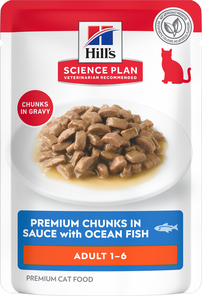 Hill’s Adult con pesce di mare cibo umido per gatto 85 g
