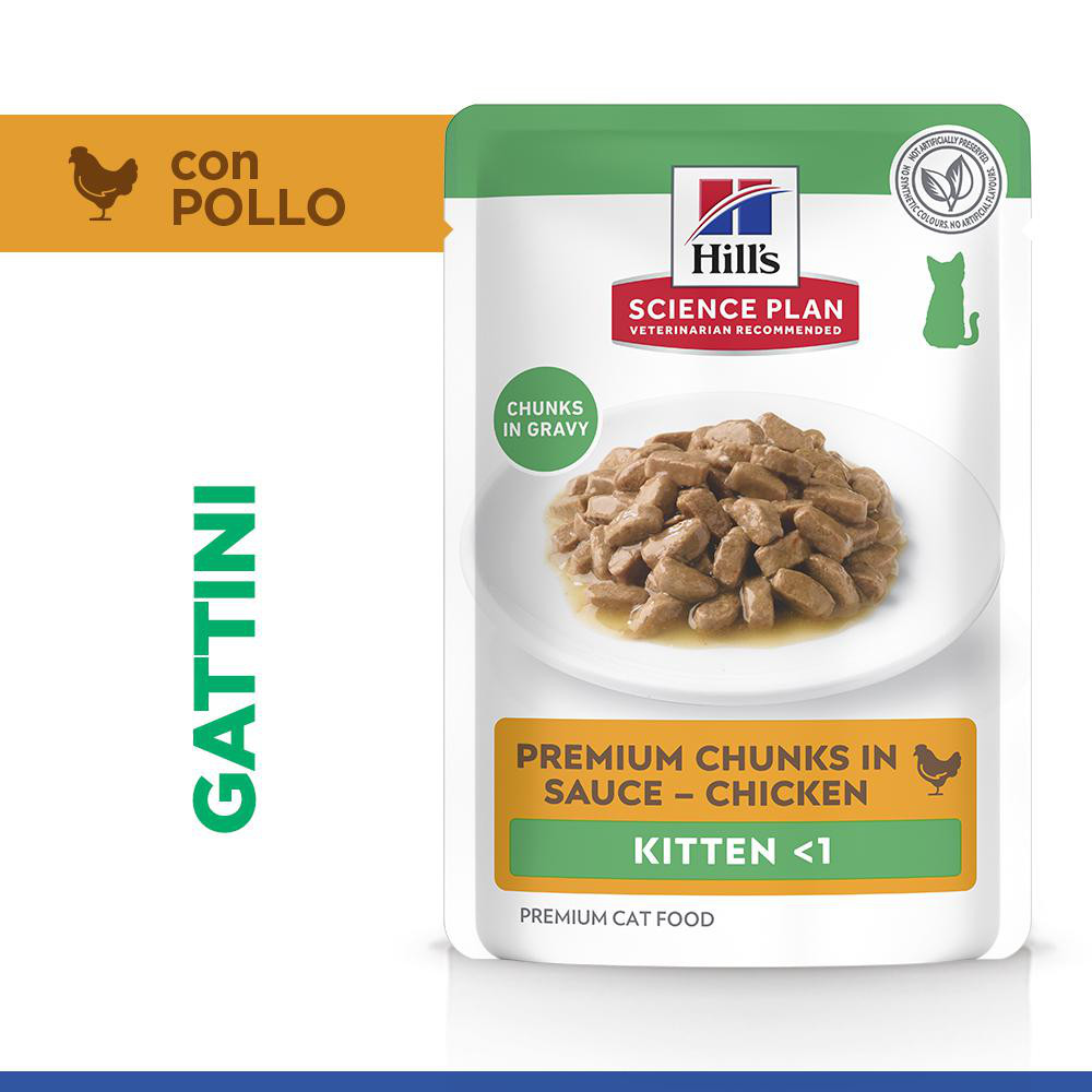 Hill's Kitten nat kattenvoer met kip maaltijdzakje multipack