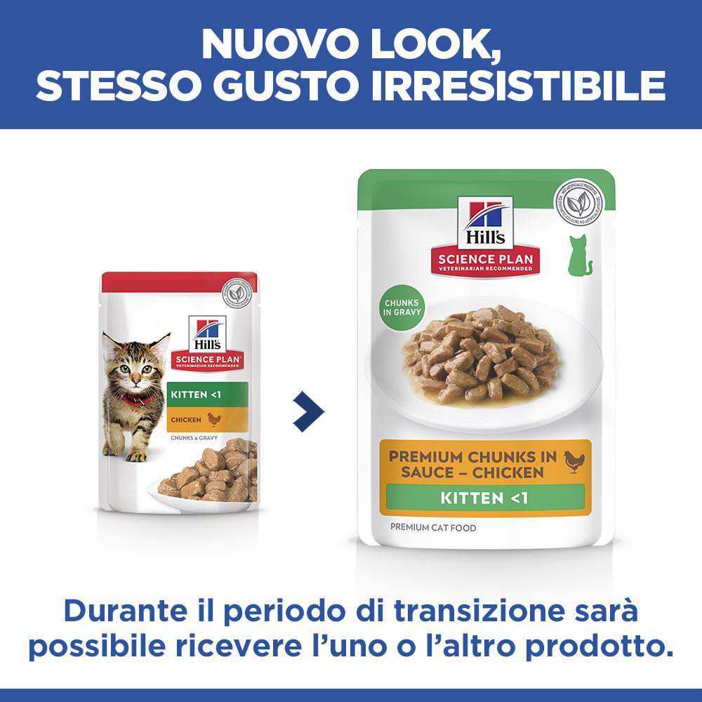Hill's Kitten nat kattenvoer met kip maaltijdzakje multipack