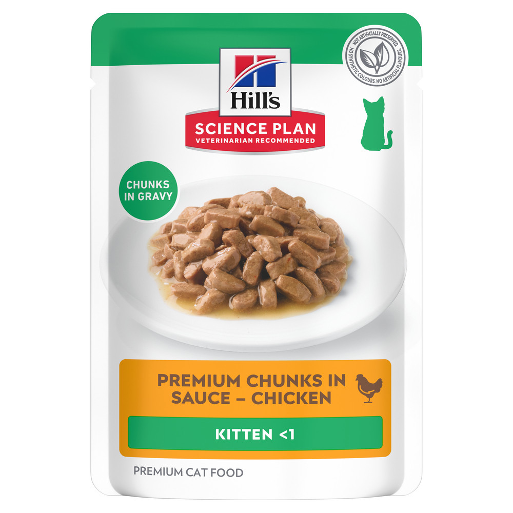 Hill's Kitten nat kattenvoer met kip maaltijdzakje multipack
