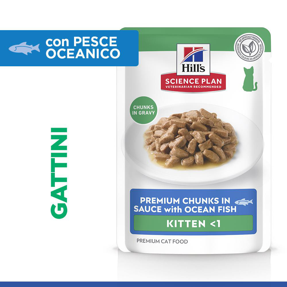 Hill's Kitten nat kattenvoer met zeevis maaltijdzakje multipack