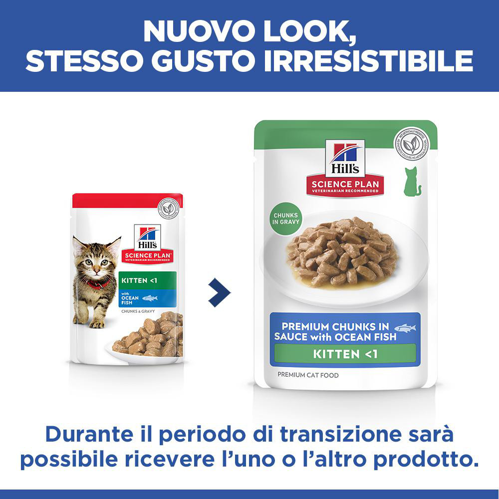 Hill's Kitten nat kattenvoer met zeevis maaltijdzakje multipack