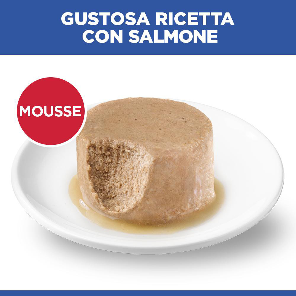 Hill's Adult cibo umido con salmone per gatto (mousse, lattine)