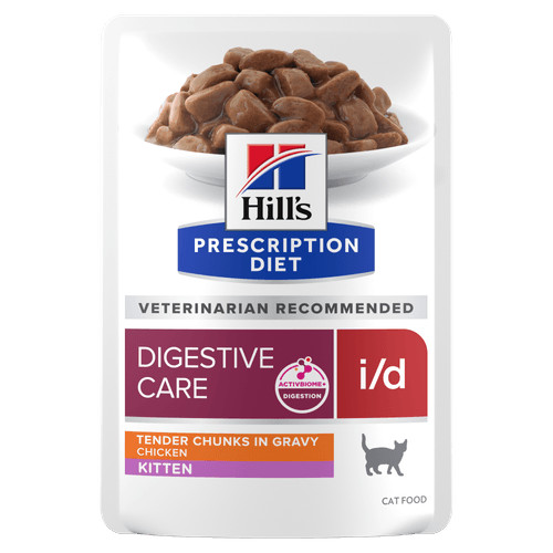 Hill's Prescription Diet Kitten I/D Digestive Care con pollo cibo umido per gatti (bustine)
